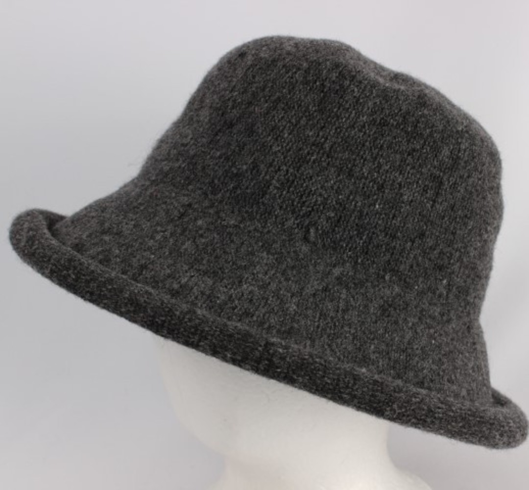 Wool roll up dome hat grey Style: HS/9093GRY image 0